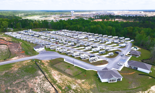 aerial photo of oak view rv park